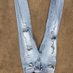 Ripped light blue skinny jeans H&M brand.